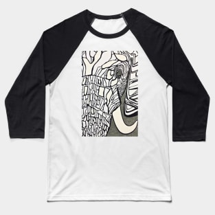 Textured Elephant Baseball T-Shirt